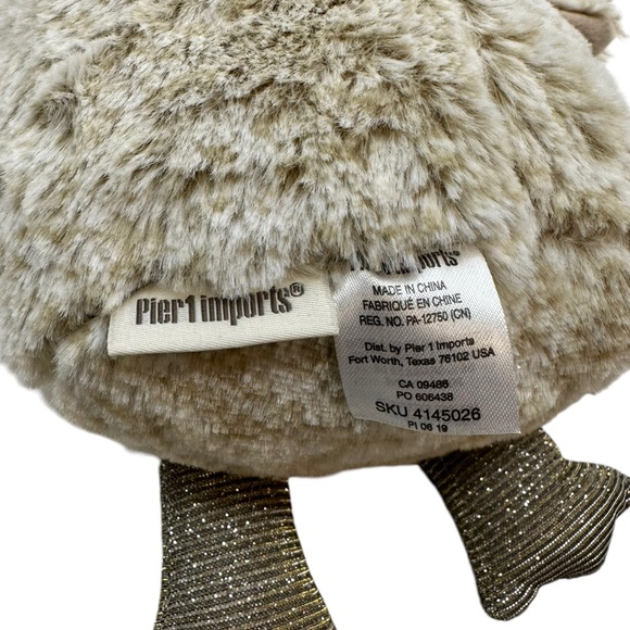 Pier 1 Imports | Webster Owl Plush Stuffed Animal With Embroidered Eyes - Picture 9 of 11